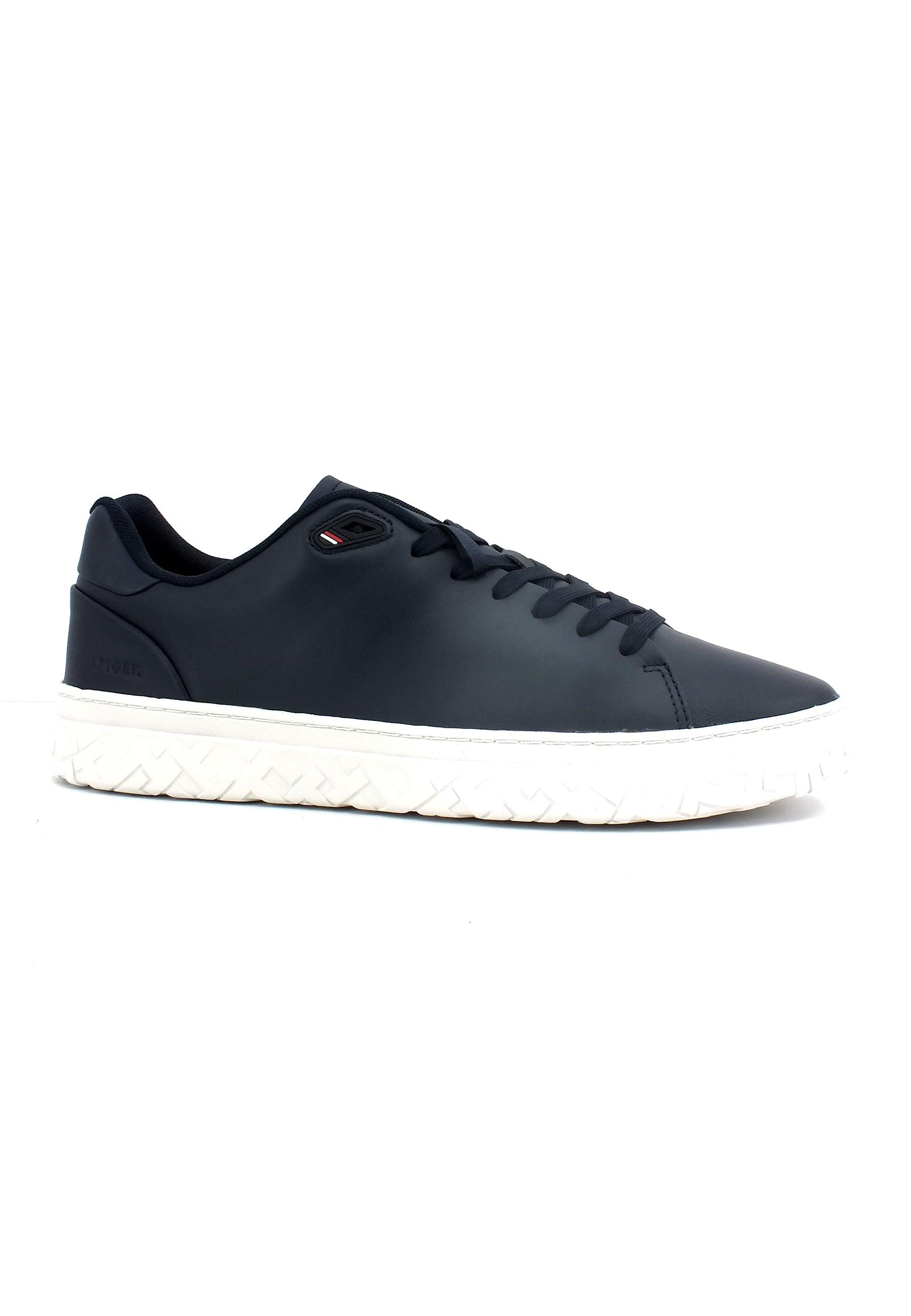 TOMMY HILFIGER Sneaker Uomo Blu Desert Sky FM0FM04355 - Sandrini Calzature e Abbigliamento
