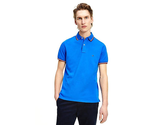 TOMMY HILFIGER T-Shirt Polo Slim Uomo Bio Blu MW0MW16054 - Sandrini Calzature e Abbigliamento