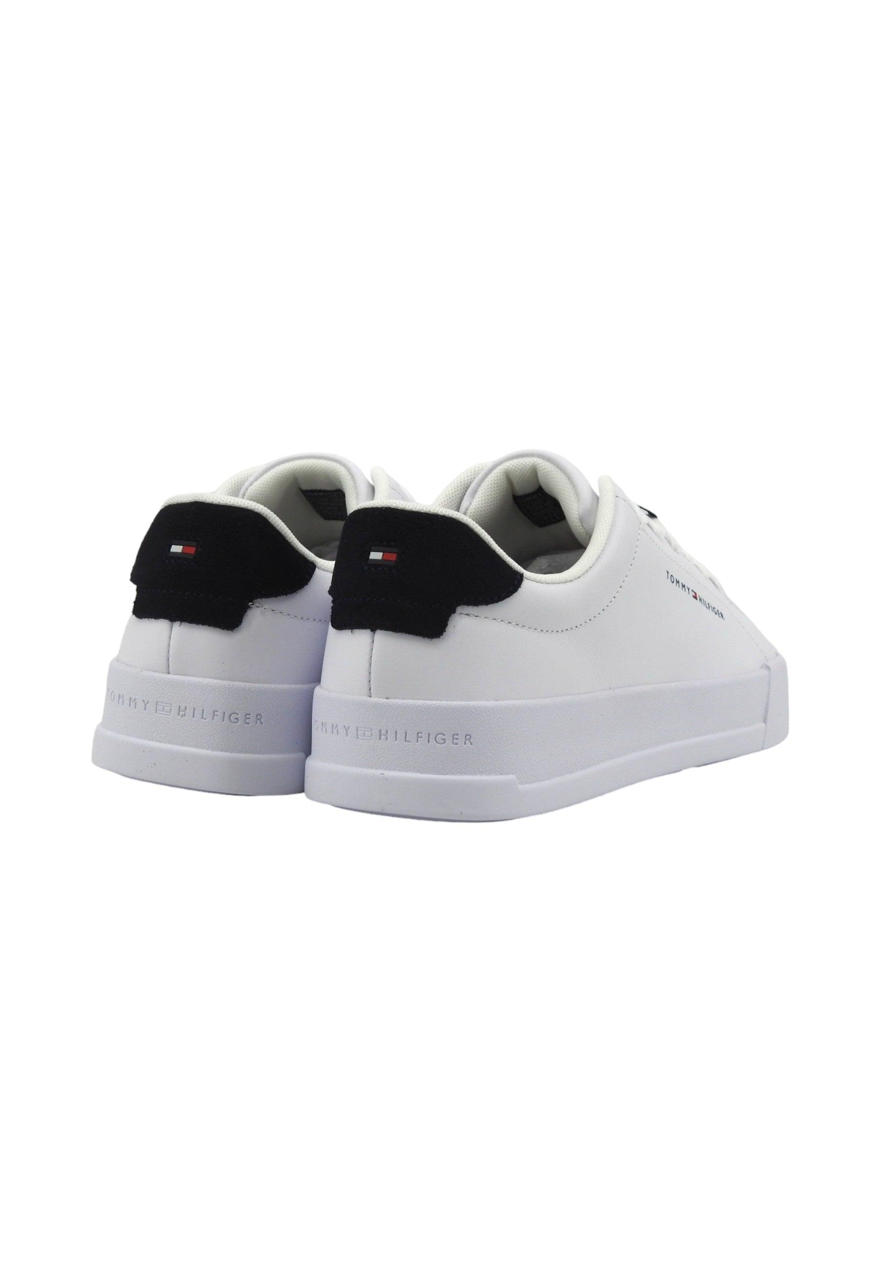 TOMMY HILFIGER TH Court Sneaker Donna White Desert Sky FM0FM04971 - Sandrini Calzature e Abbigliamento