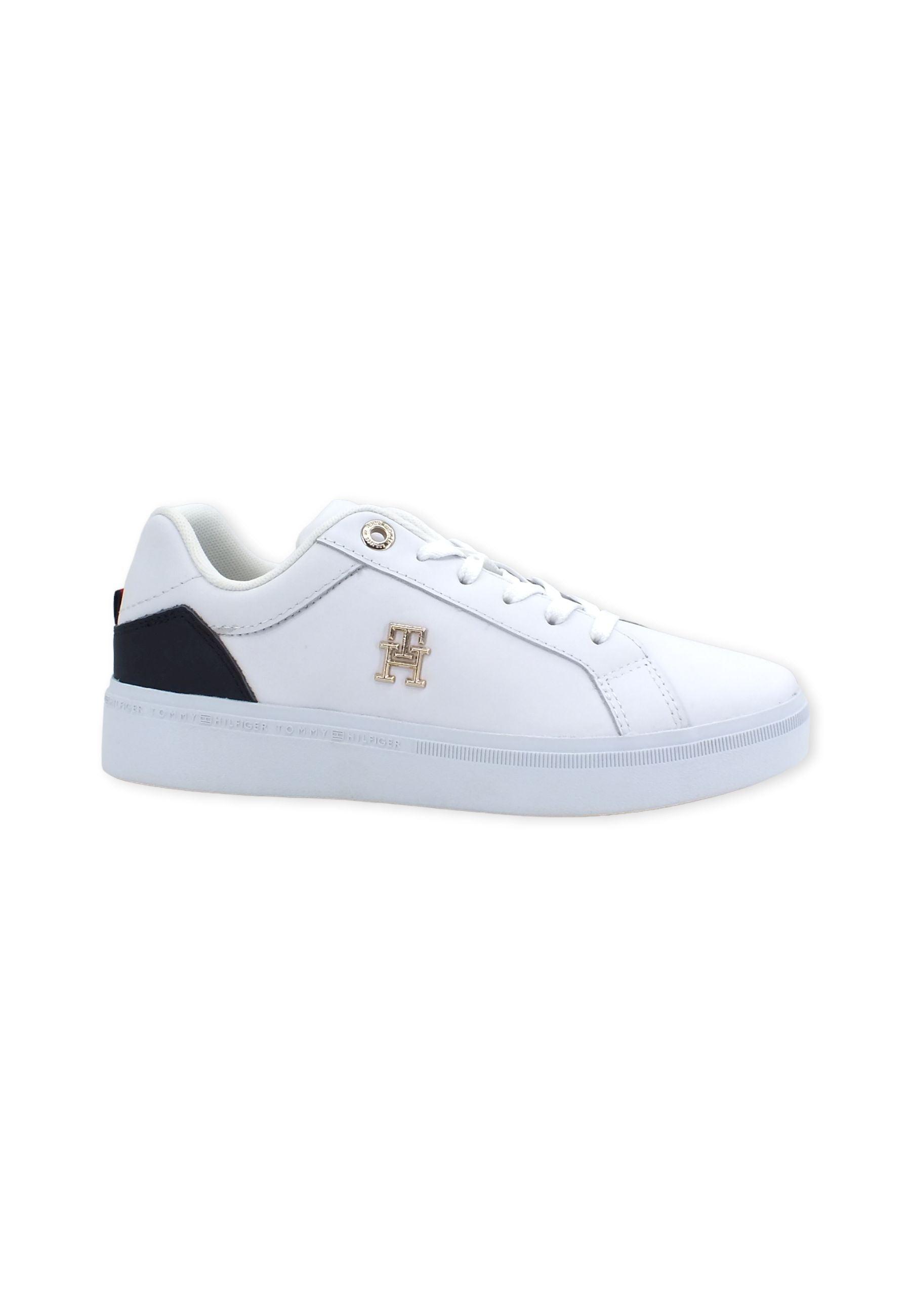 TOMMY HILFIGER Th Court Sneaker Donna White FW0FW06854 - Sandrini Calzature e Abbigliamento