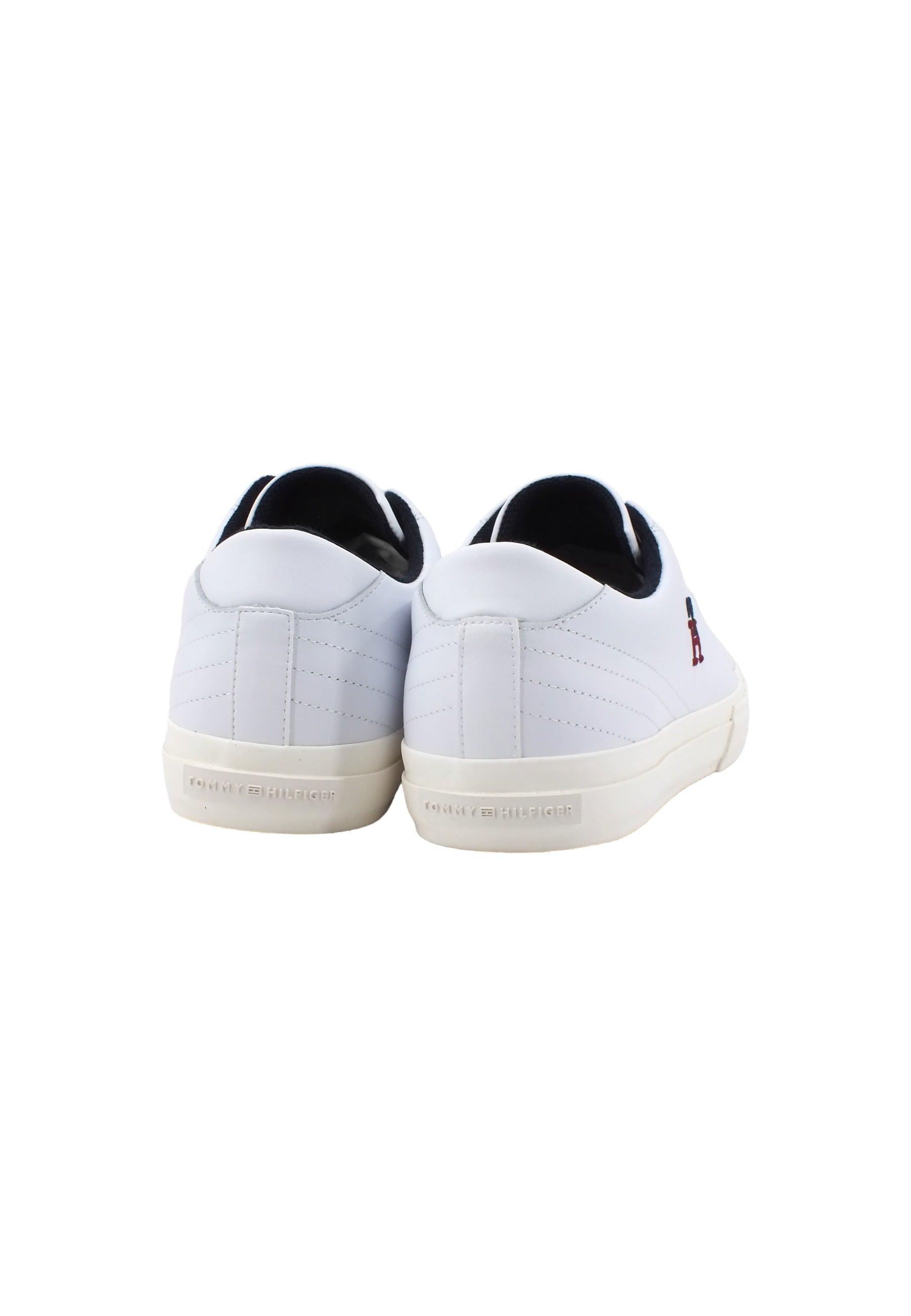 TOMMY HILFIGER Th Hi Vulc Sneaker Uomo White FM0FM04740 - Sandrini Calzature e Abbigliamento