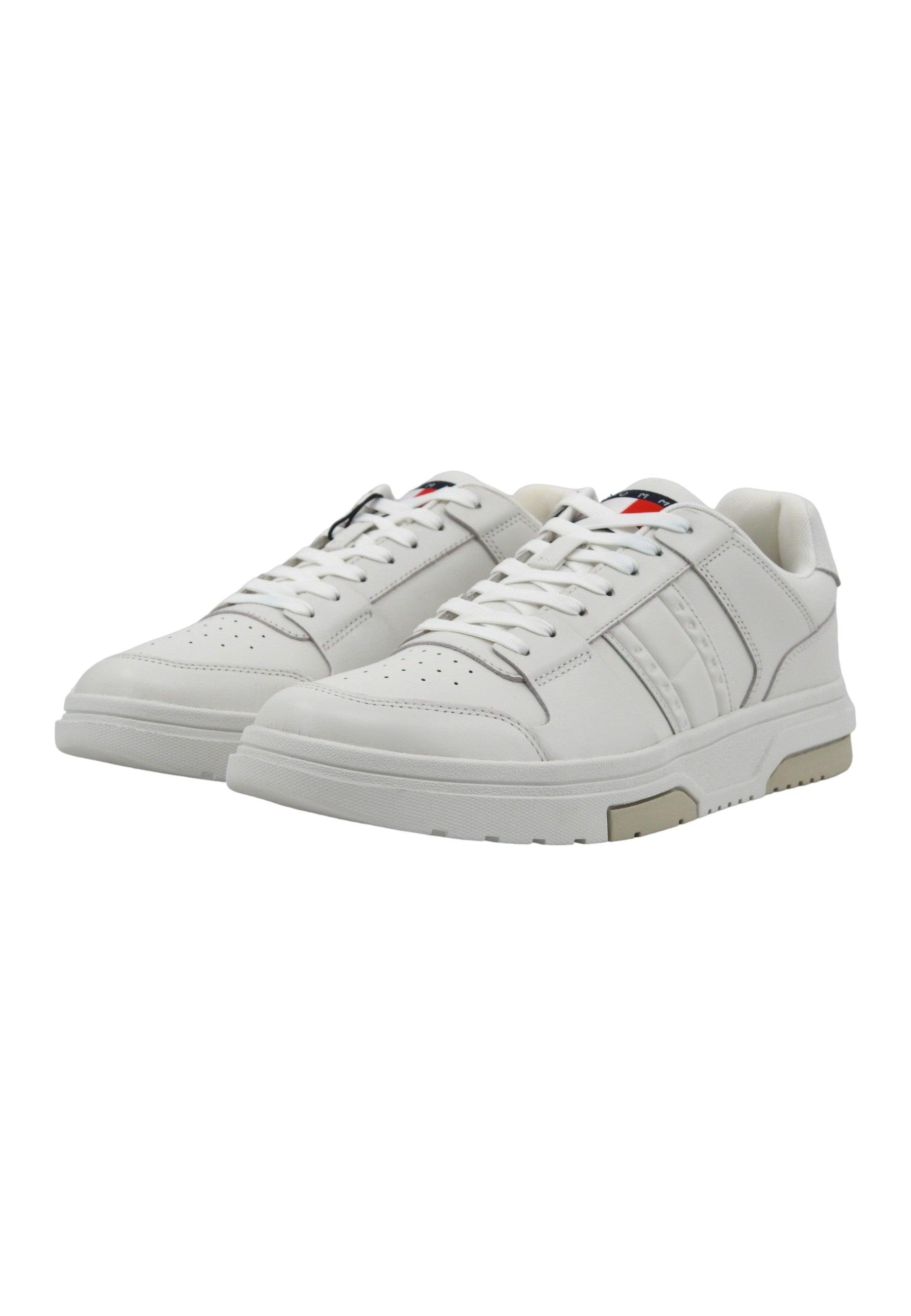 TOMMY HILFIGER The Brooklyn Sneaker Uomo Ecru Bianco EM0EM01283 - Sandrini Calzature e Abbigliamento