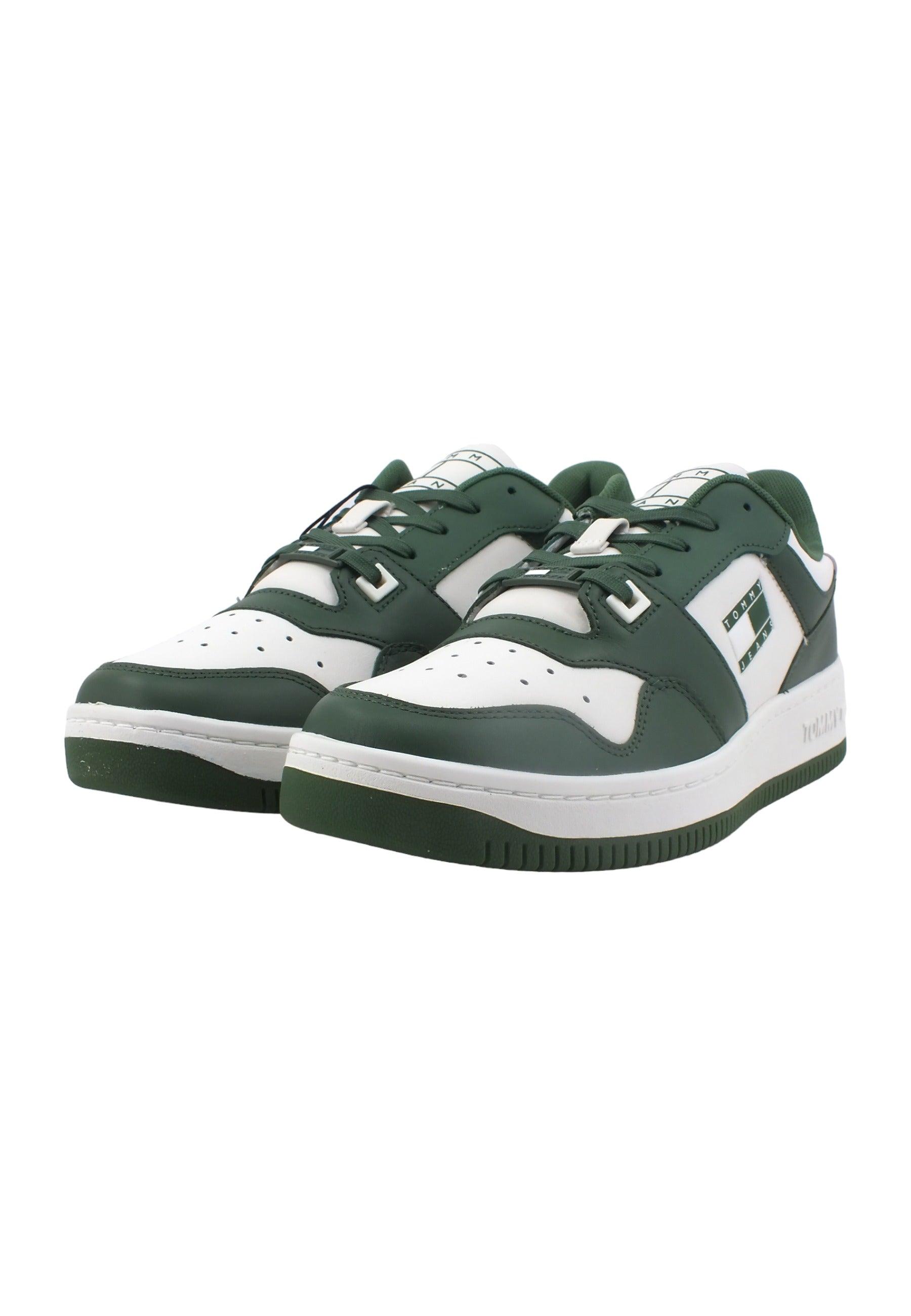 TOMMY HILFIGER Tjm Basket Premium Sneaker Uomo Urban Green EM0EM01216 - Sandrini Calzature e Abbigliamento