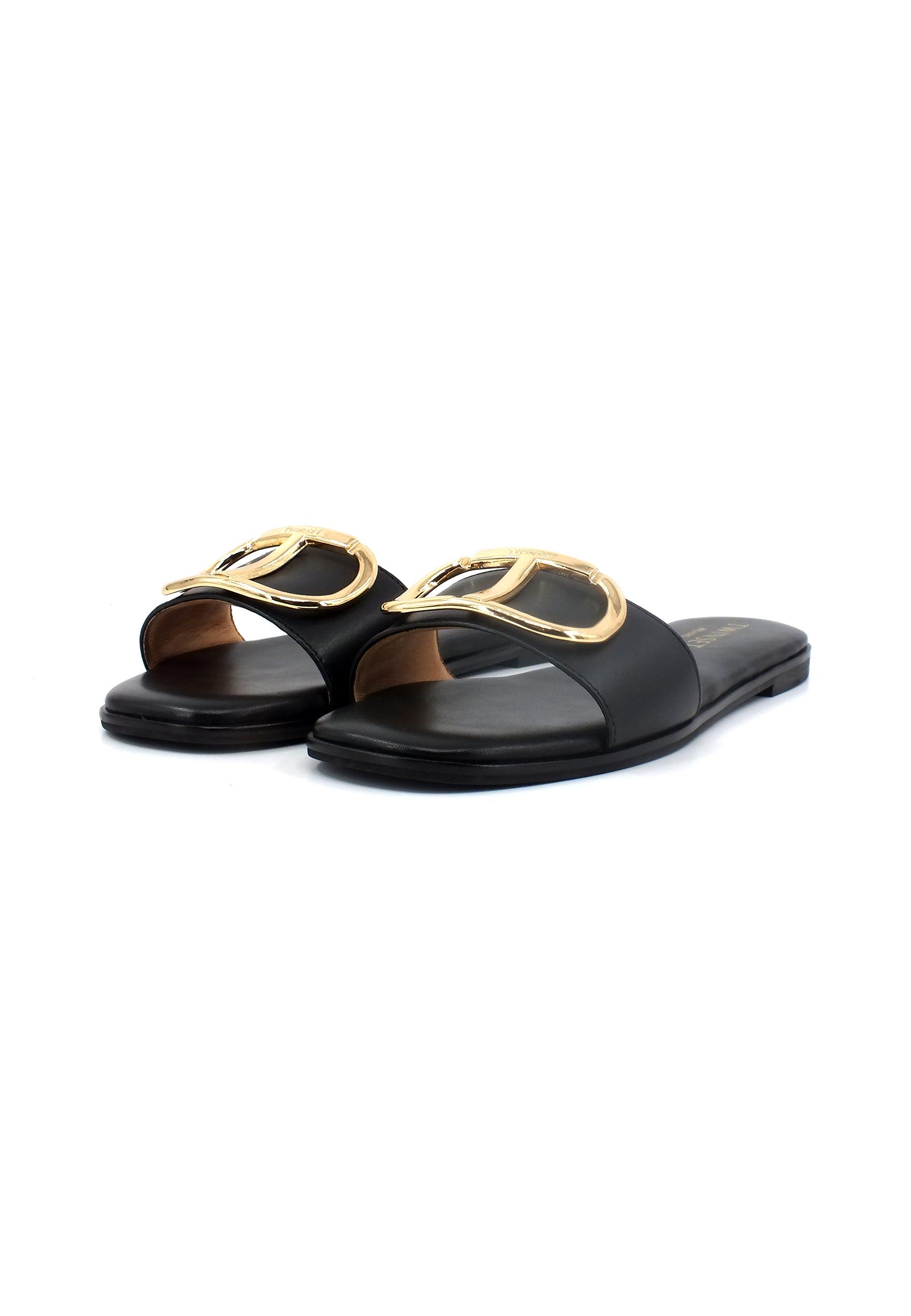 TWINSET Ciabatta Donna Nero 231TCP128 - Sandrini Calzature e Abbigliamento