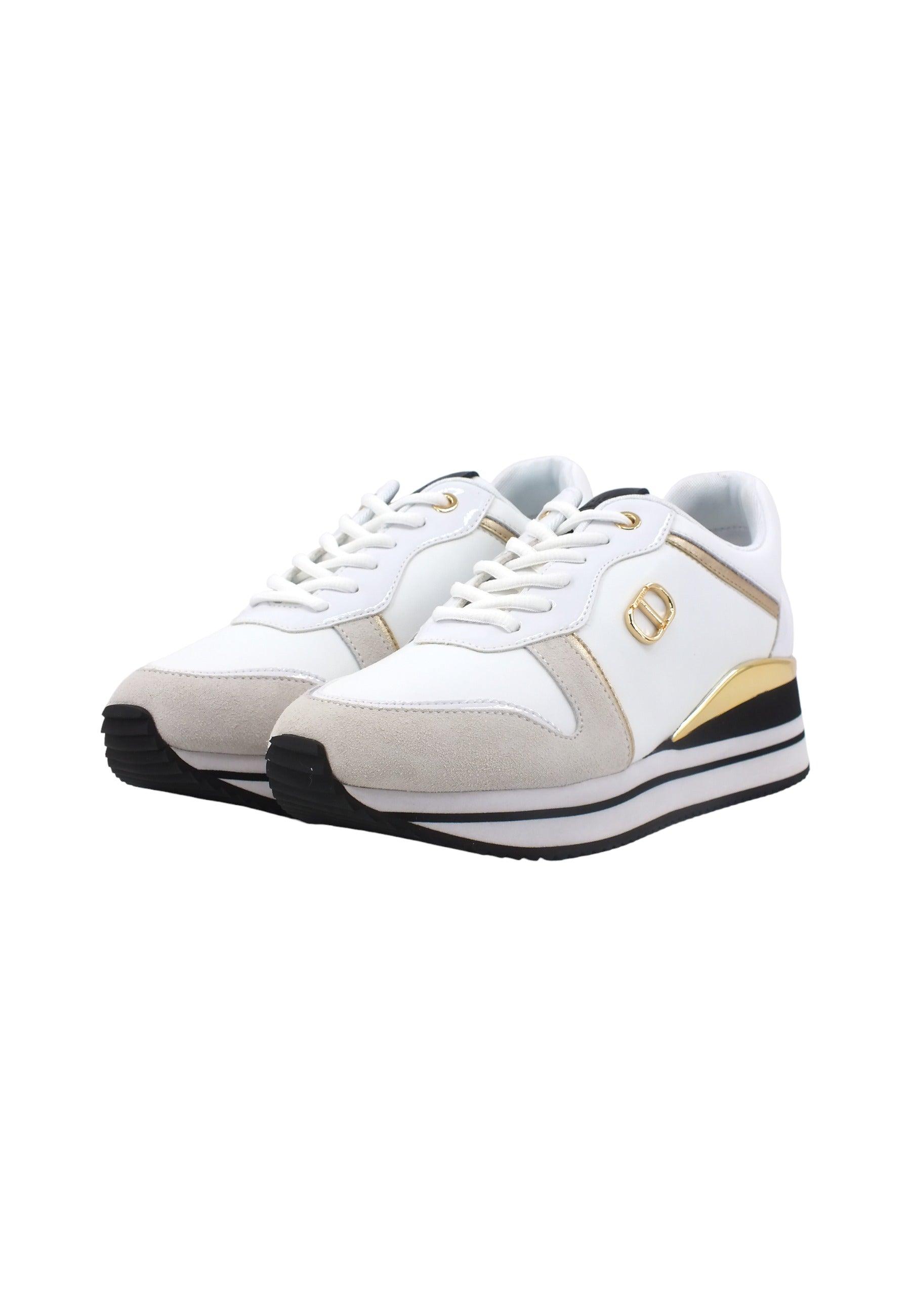 TWINSET Sneaker Donna Ottico Bianco 121TCT210 - Sandrini Calzature e Abbigliamento