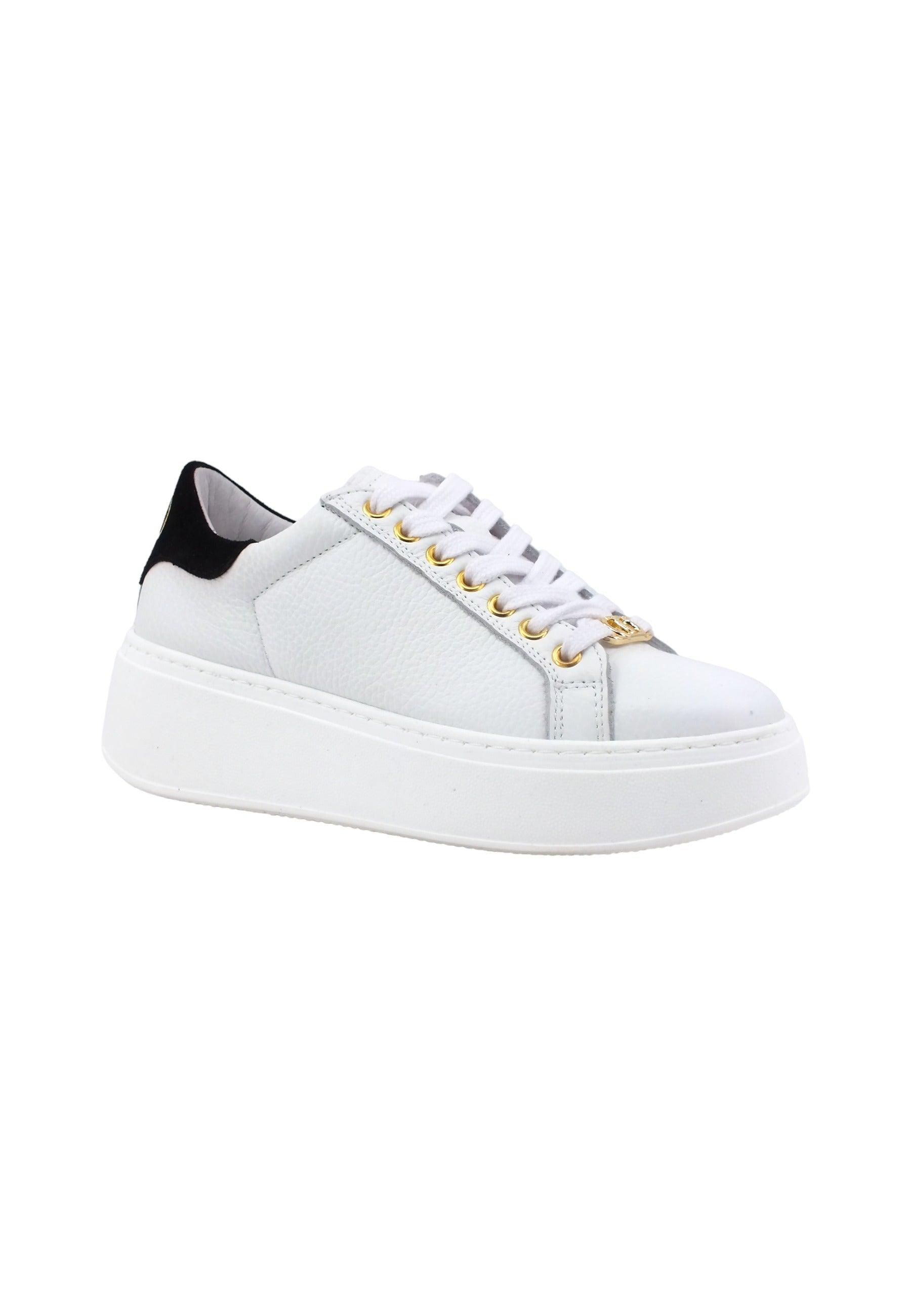 TWINSET Sneaker Platform Donna Bianco Ottico Nero 232TCT190 - Sandrini Calzature e Abbigliamento
