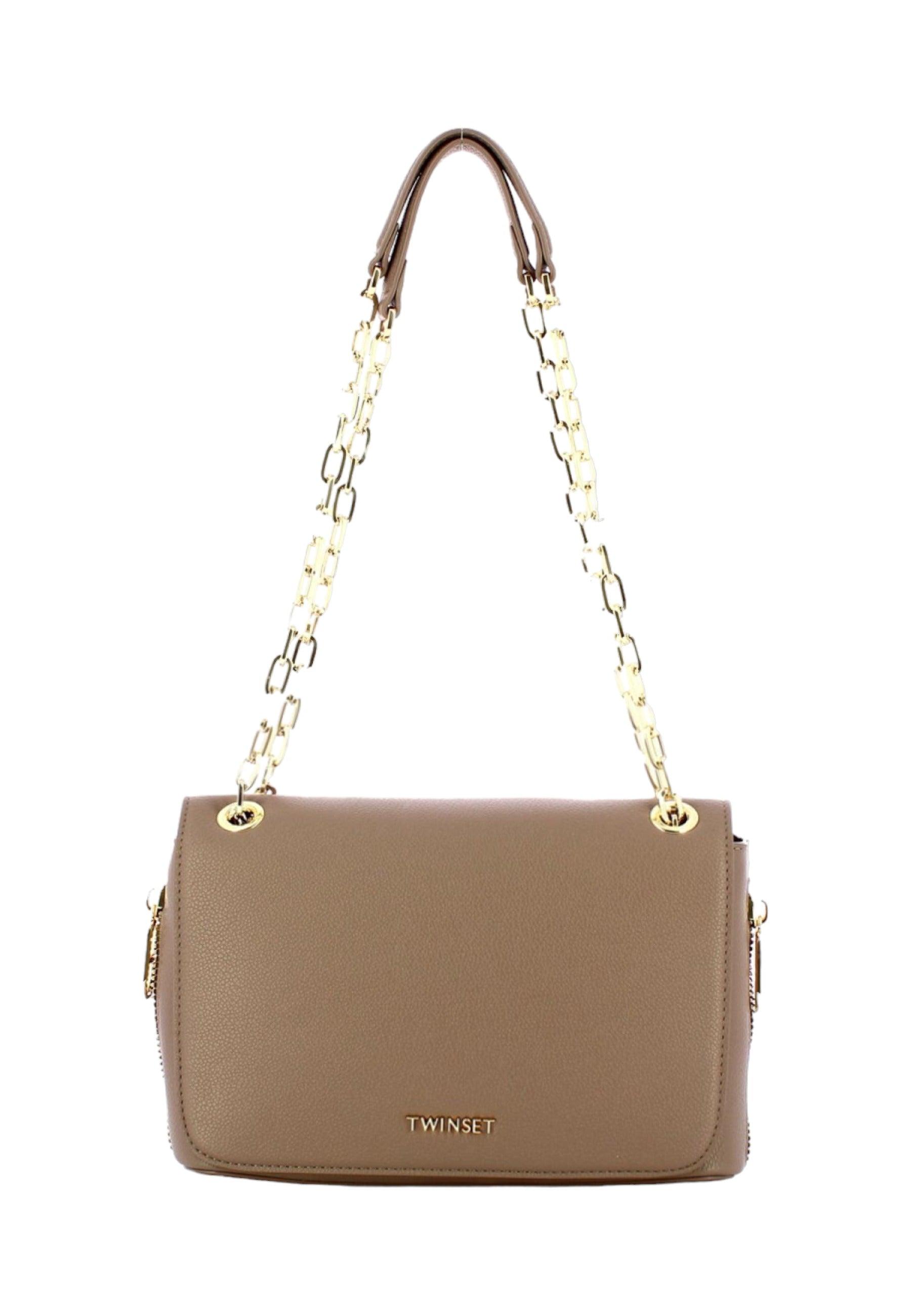 TWINSET Tracolla Taupe Marrone 232TB7059 - Sandrini Calzature e Abbigliamento