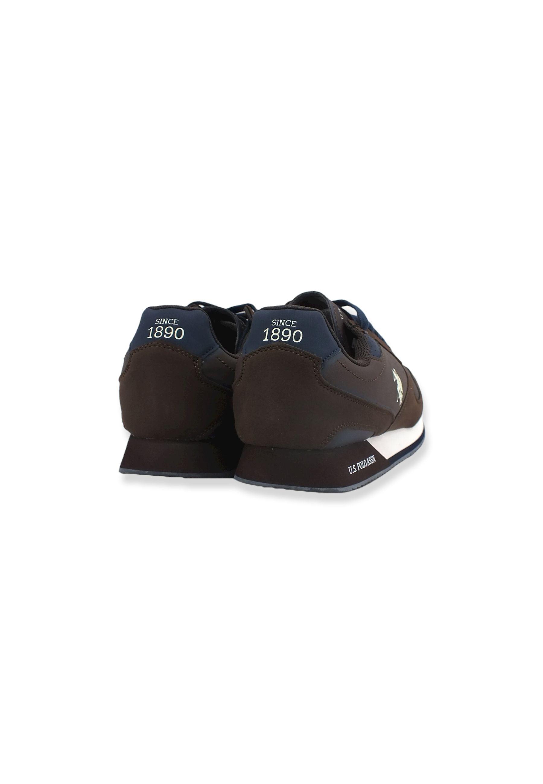 U.S. POLO ASS. Sneaker Running Uomo Dark Brown NOBIL003B - Sandrini Calzature e Abbigliamento