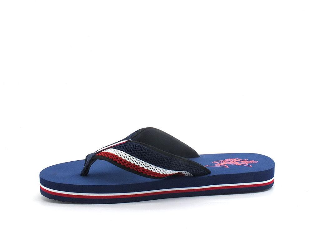 U.S. POLO ASSN. Ciabatta Infradito Mesh Tessuto Blu - Sandrini Calzature e Abbigliamento