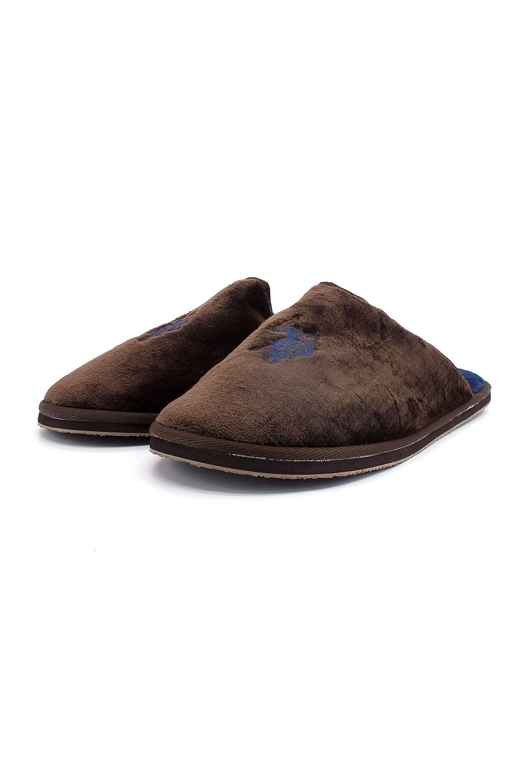 U.S. POLO ASSN. Ciabatta Warm Uomo Dark Brown DAILY001 - Sandrini Calzature e Abbigliamento