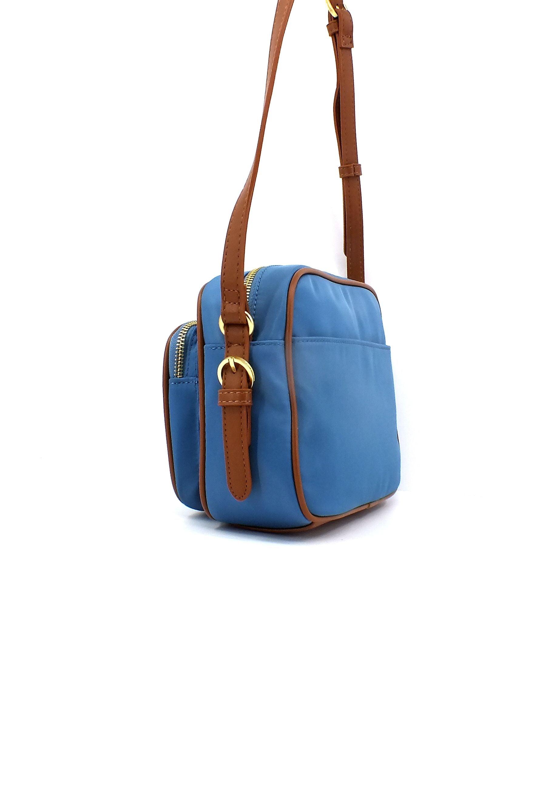 U.S. POLO ASSN. Houston Tracolla Crossbody Blue Tan BEUHU6055WIP299 - Sandrini Calzature e Abbigliamento