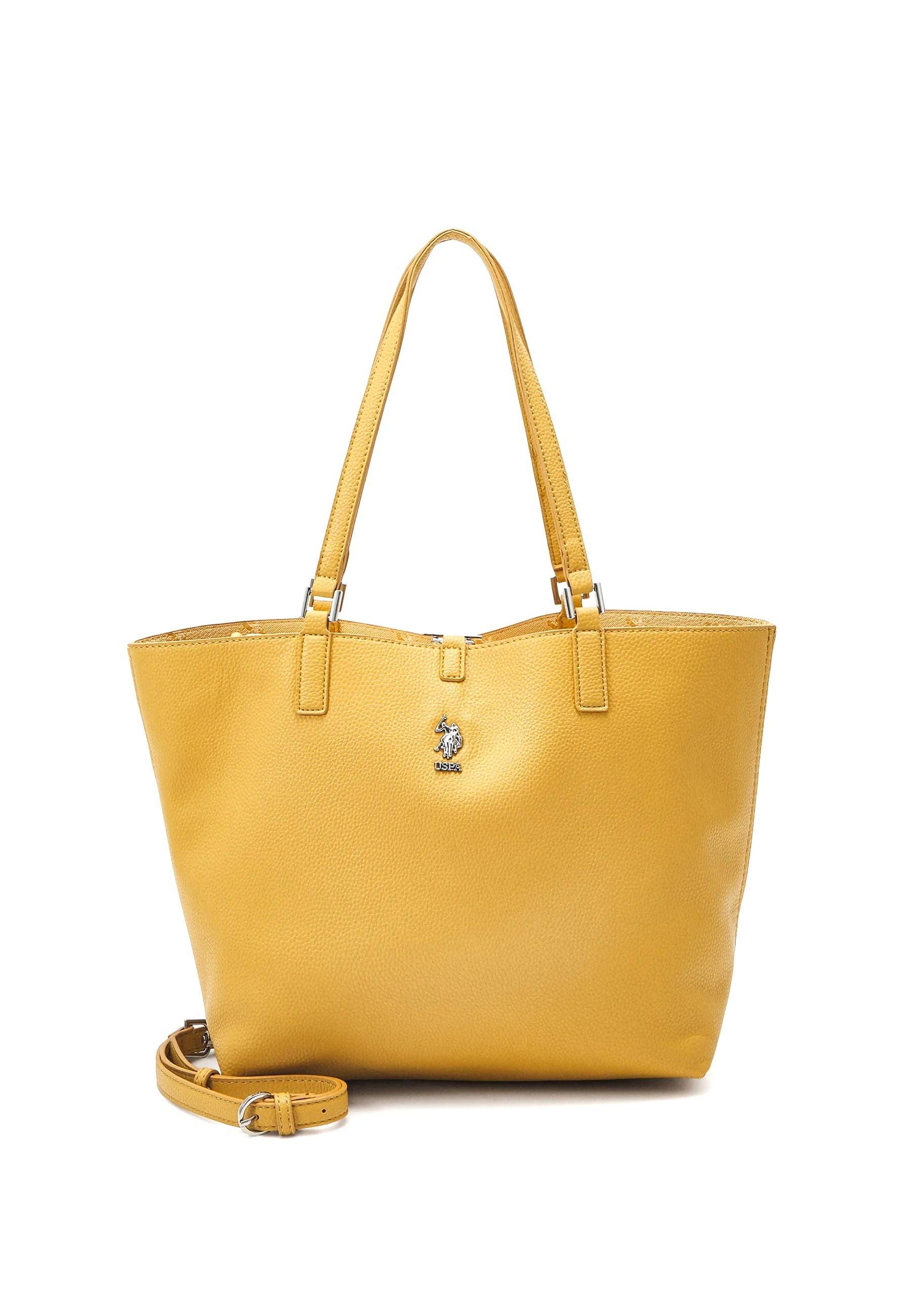 U.S. POLO ASSN. Malibu Borsa Shopping Con Pochette Mustard BEUM15736WVG302 - Sandrini Calzature e Abbigliamento