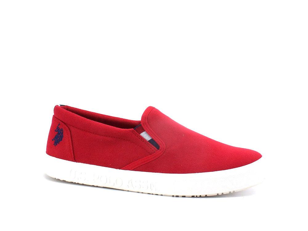 U.S. POLO ASSN. Mocassino Slip On Canvas Rosso - Sandrini Calzature e Abbigliamento