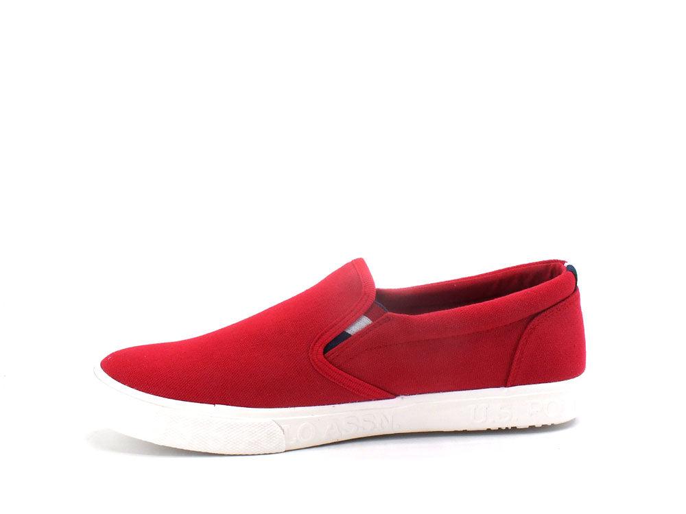 U.S. POLO ASSN. Mocassino Slip On Canvas Rosso - Sandrini Calzature e Abbigliamento