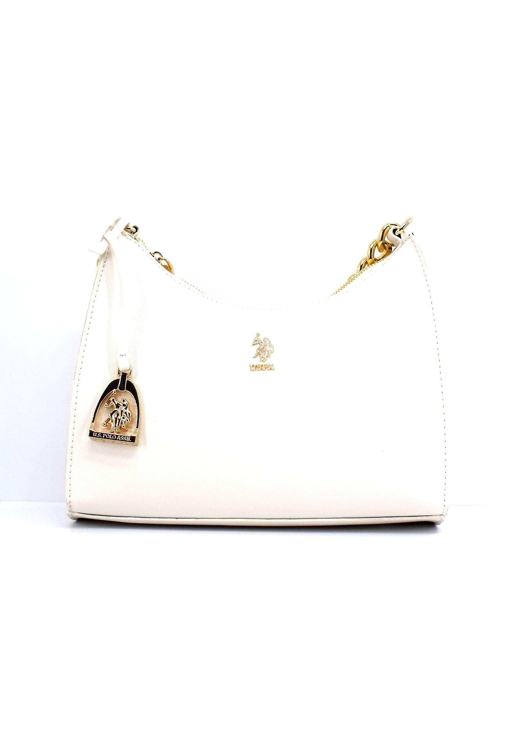 U.S. POLO ASSN. New Jones Borsa Handle Chain Off White BEUJE6007WVP802 - Sandrini Calzature e Abbigliamento