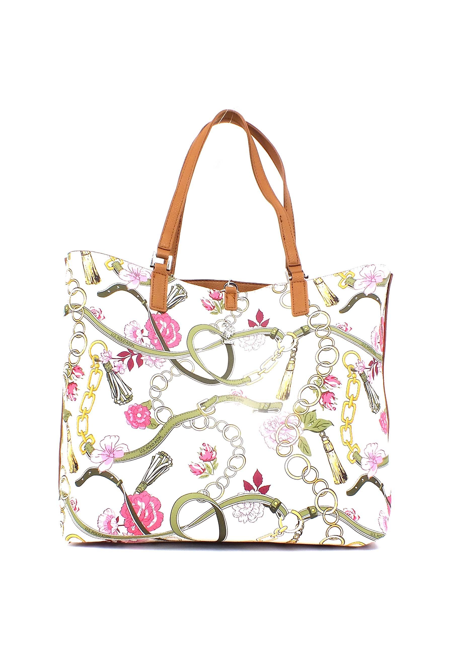U.S. POLO ASSN. Rogersiville Borsa Shopping Con Pochette Tan BEURR6001WVG521 - Sandrini Calzature e Abbigliamento