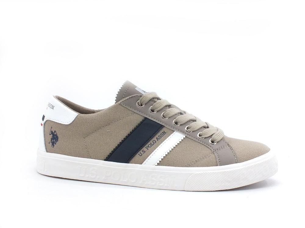 U.S. POLO ASSN. Sneaker Canvas Bande Beige MARCS030 - Sandrini Calzature e Abbigliamento