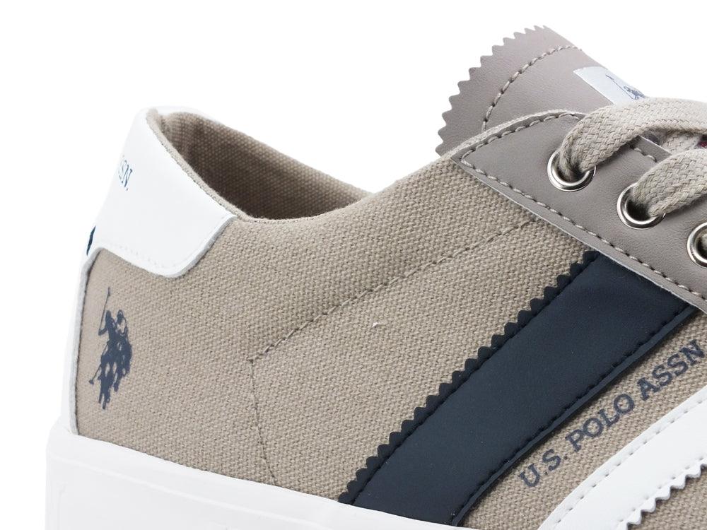 U.S. POLO ASSN. Sneaker Canvas Bande Beige MARCS030 - Sandrini Calzature e Abbigliamento