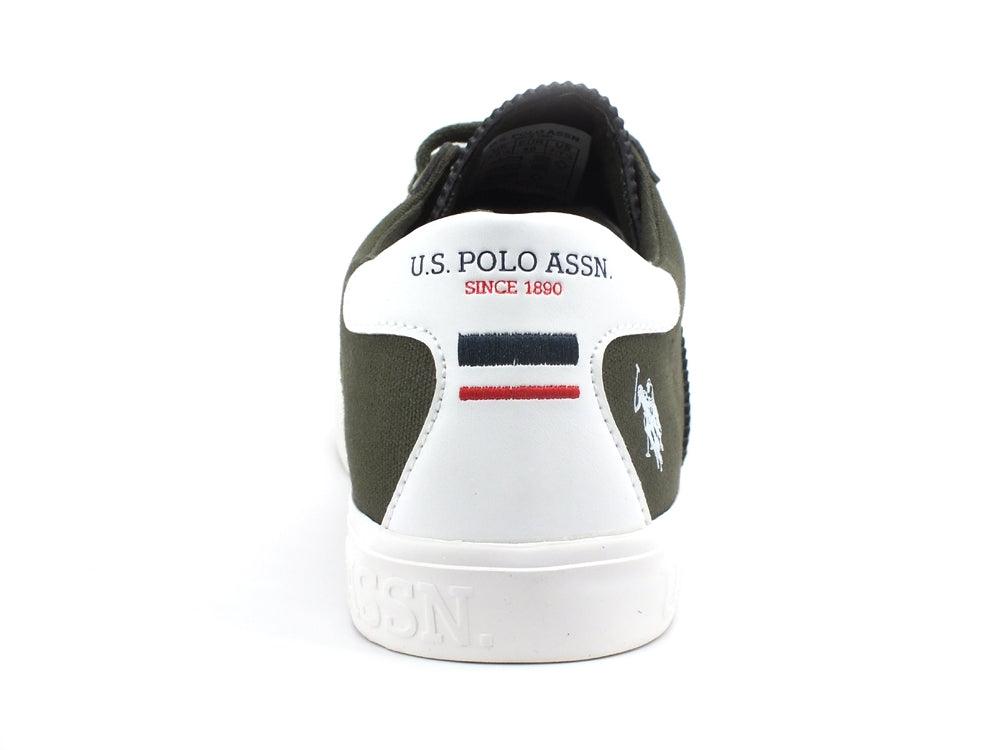 U.S. POLO ASSN. Sneaker Canvas Bande Dark Olive MARCS030 - Sandrini Calzature e Abbigliamento