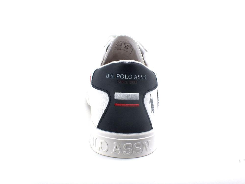 U.S. POLO ASSN. Sneaker Canvas Logo Bianco - Sandrini Calzature e Abbigliamento