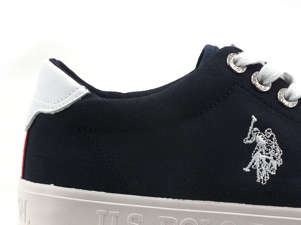 U.S. POLO ASSN. Sneaker Canvas Logo Blu Medievale - Sandrini Calzature e Abbigliamento