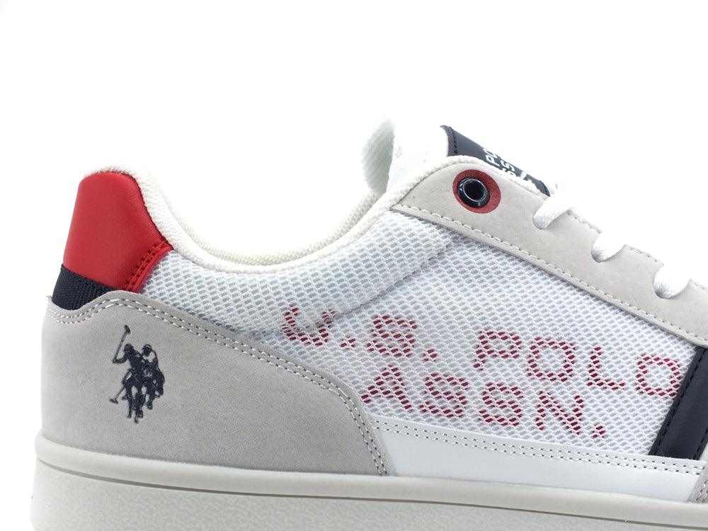 U.S. POLO ASSN. Sneaker Logo Banda Bianco Blu Rosso - Sandrini Calzature e Abbigliamento