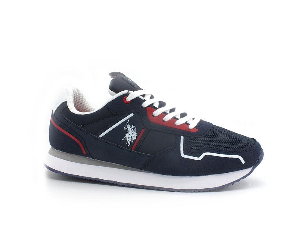 U.S. POLO ASSN. Sneaker Logo Eco Suede Blu Medievale - Sandrini Calzature e Abbigliamento
