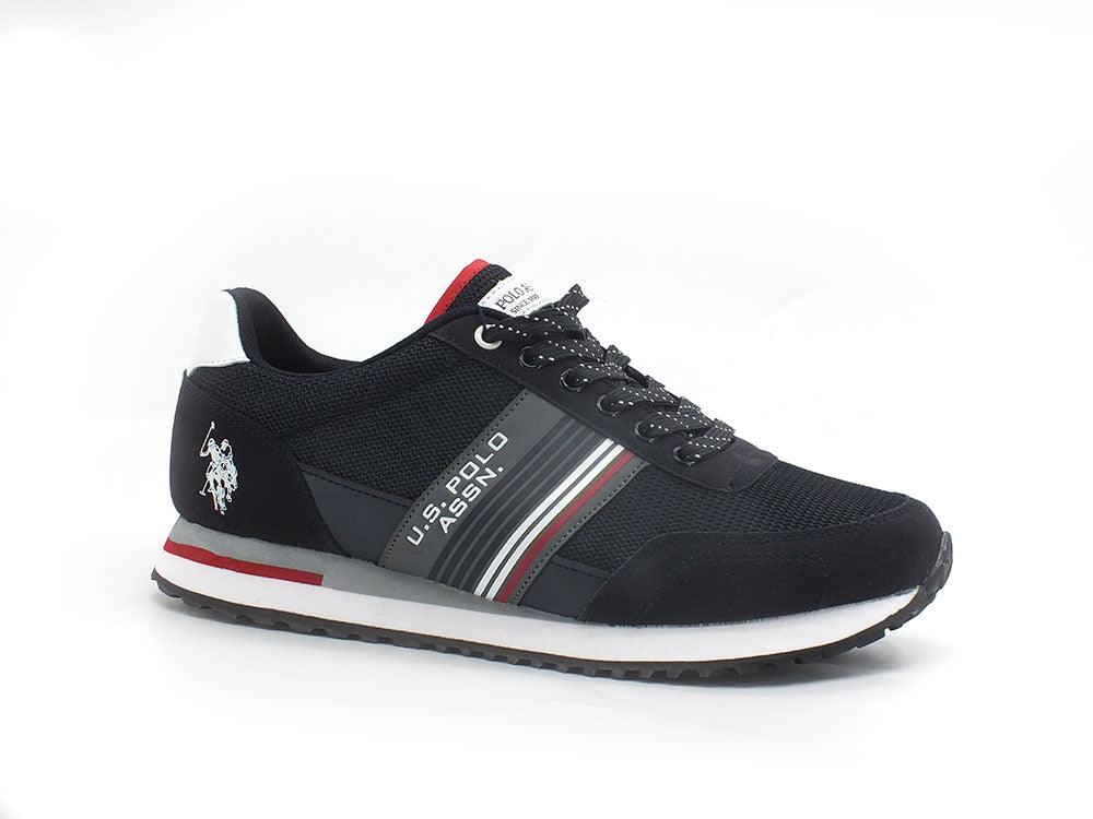 U.S. POLO ASSN. Sneaker Logo Mesh Dark Blu Bianco - Sandrini Calzature e Abbigliamento
