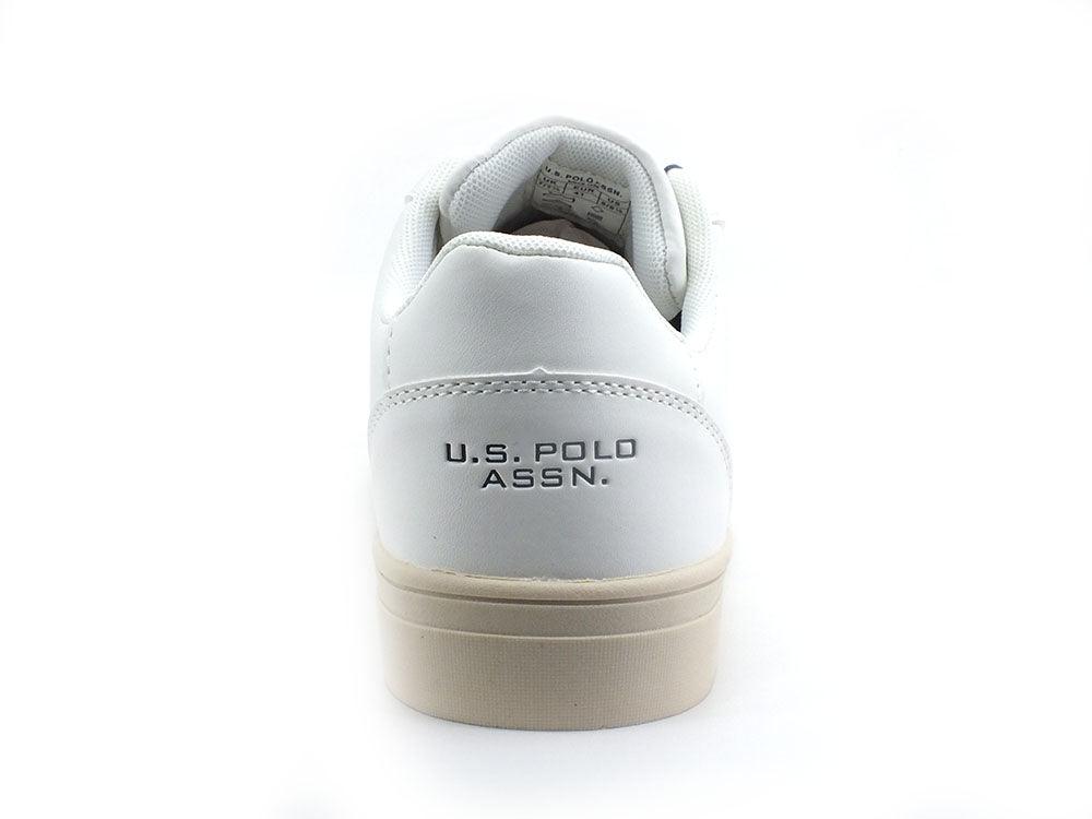 U.S. POLO ASSN. Sneaker Logo Pelle Bianco Blu Rosso - Sandrini Calzature e Abbigliamento