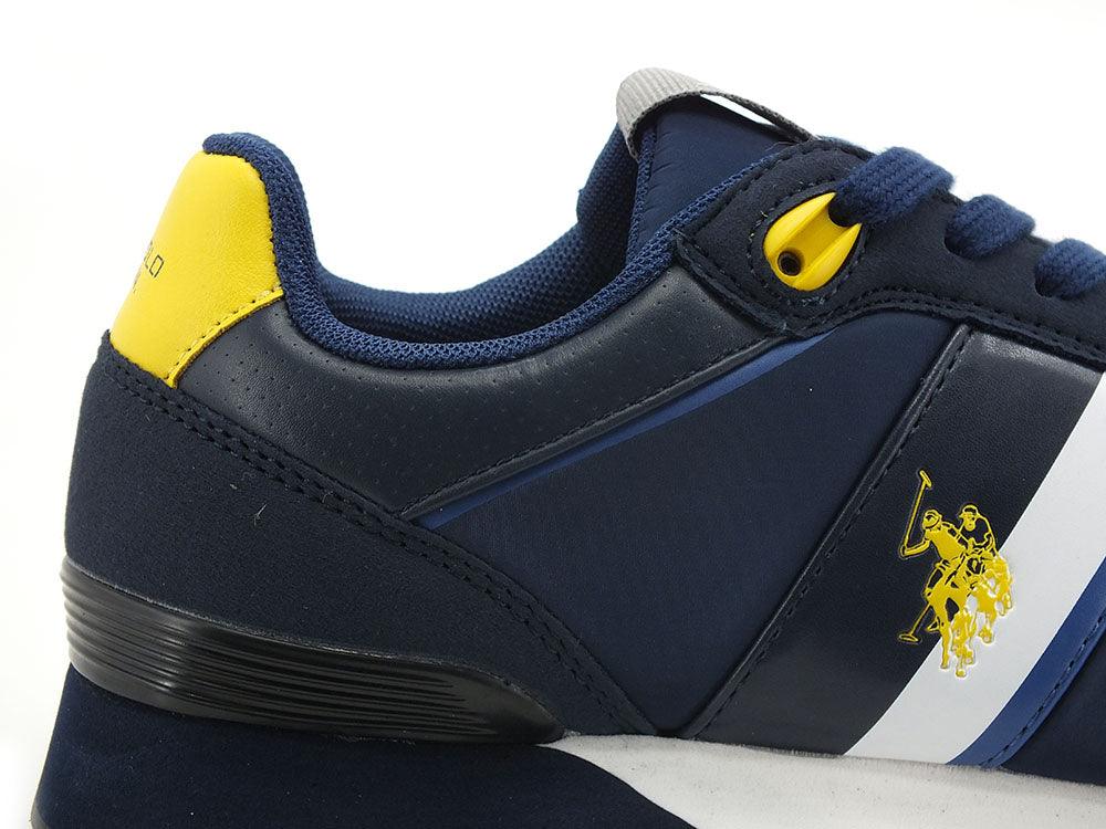 U.S. POLO ASSN. Sneaker Logo Printed Blu Giallo - Sandrini Calzature e Abbigliamento