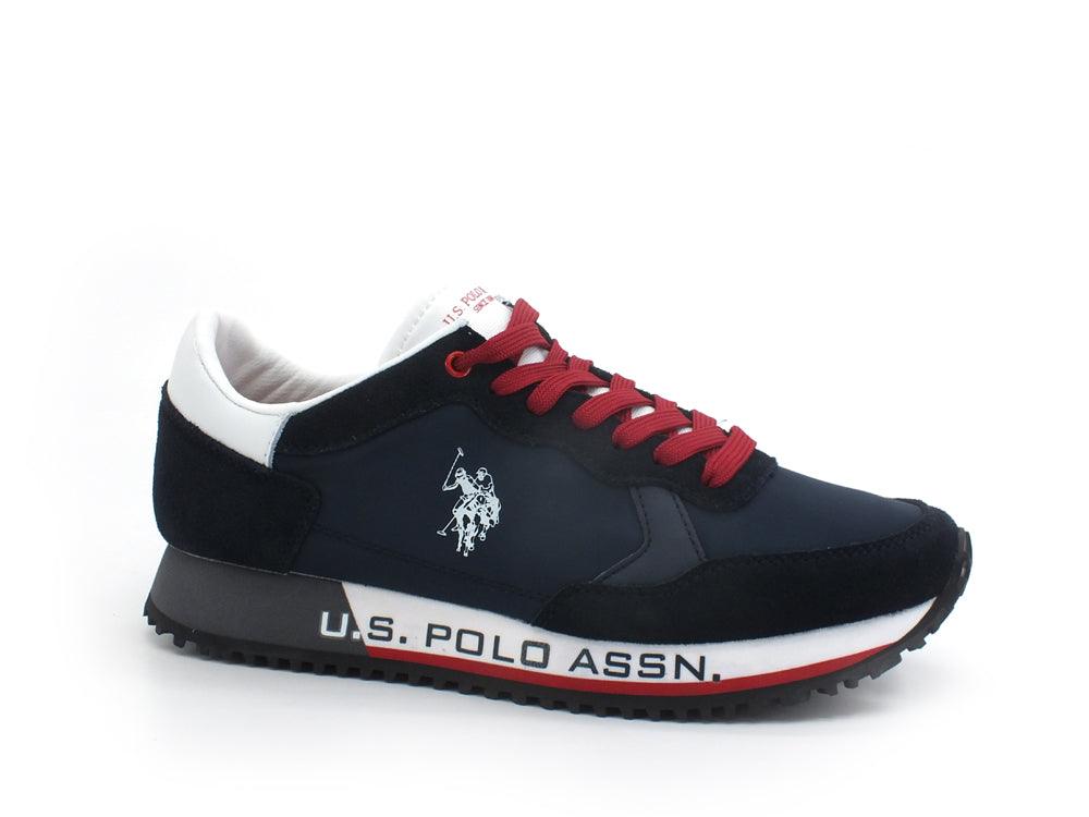 U.S. POLO ASSN. Sneaker Logo Printed Dark Blu Bianco - Sandrini Calzature e Abbigliamento