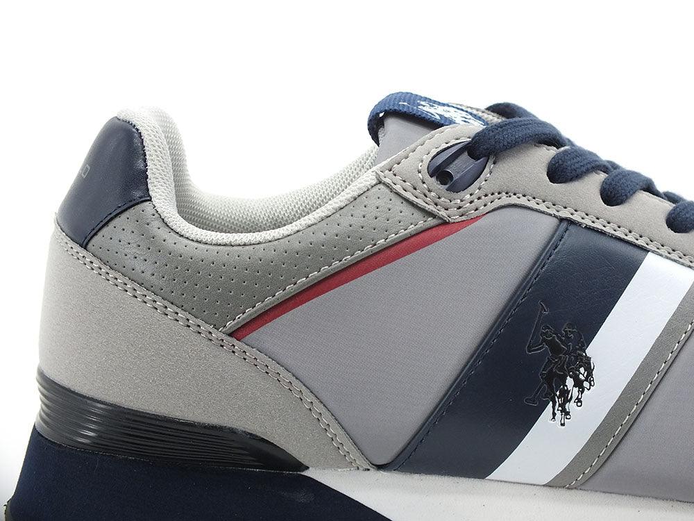 U.S. POLO ASSN. Sneaker Logo Printed Grigio Chiaro - Sandrini Calzature e Abbigliamento