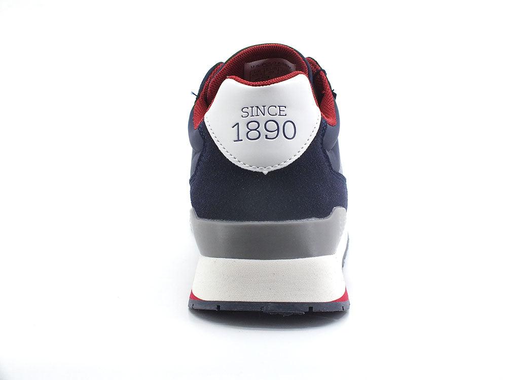 U.S. POLO ASSN. Sneaker Logo Textile Blu Bianco - Sandrini Calzature e Abbigliamento