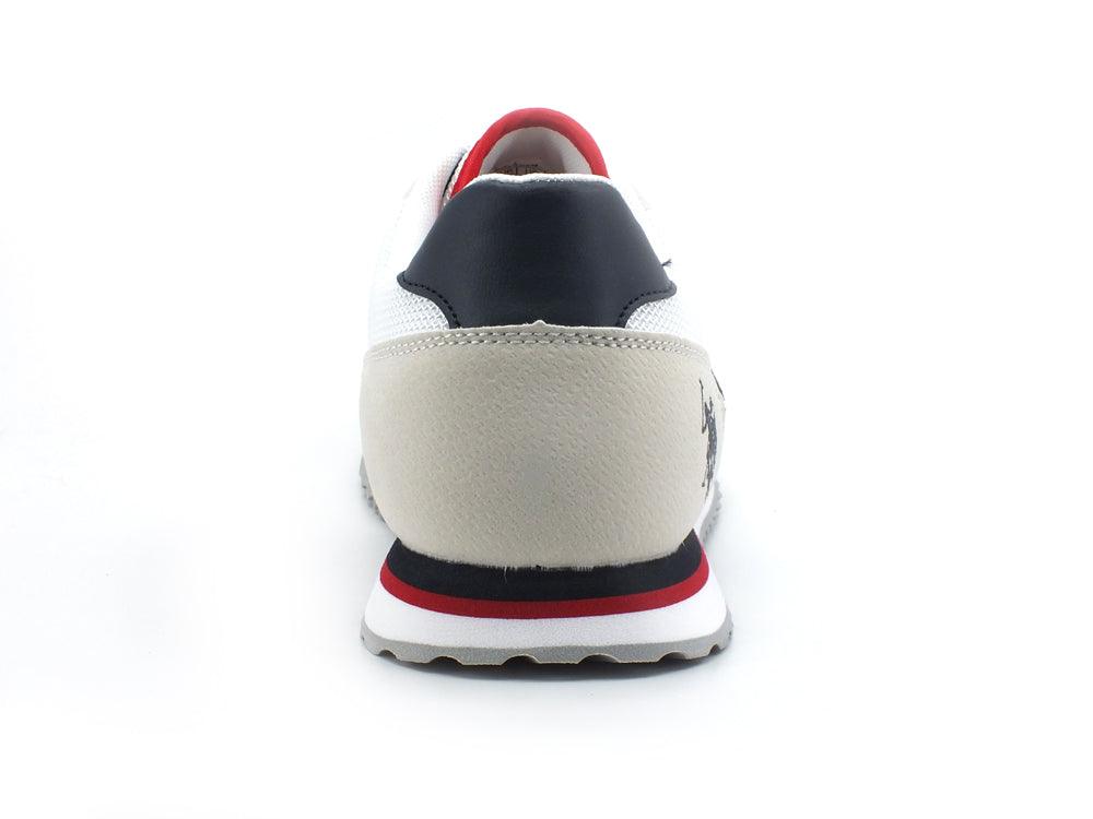 U.S. POLO ASSN. Sneaker Pelle Banda Bianco Blu - Sandrini Calzature e Abbigliamento