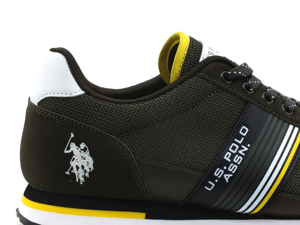 U.S. POLO ASSN. Sneaker Pelle Banda Verde Militare - Sandrini Calzature e Abbigliamento
