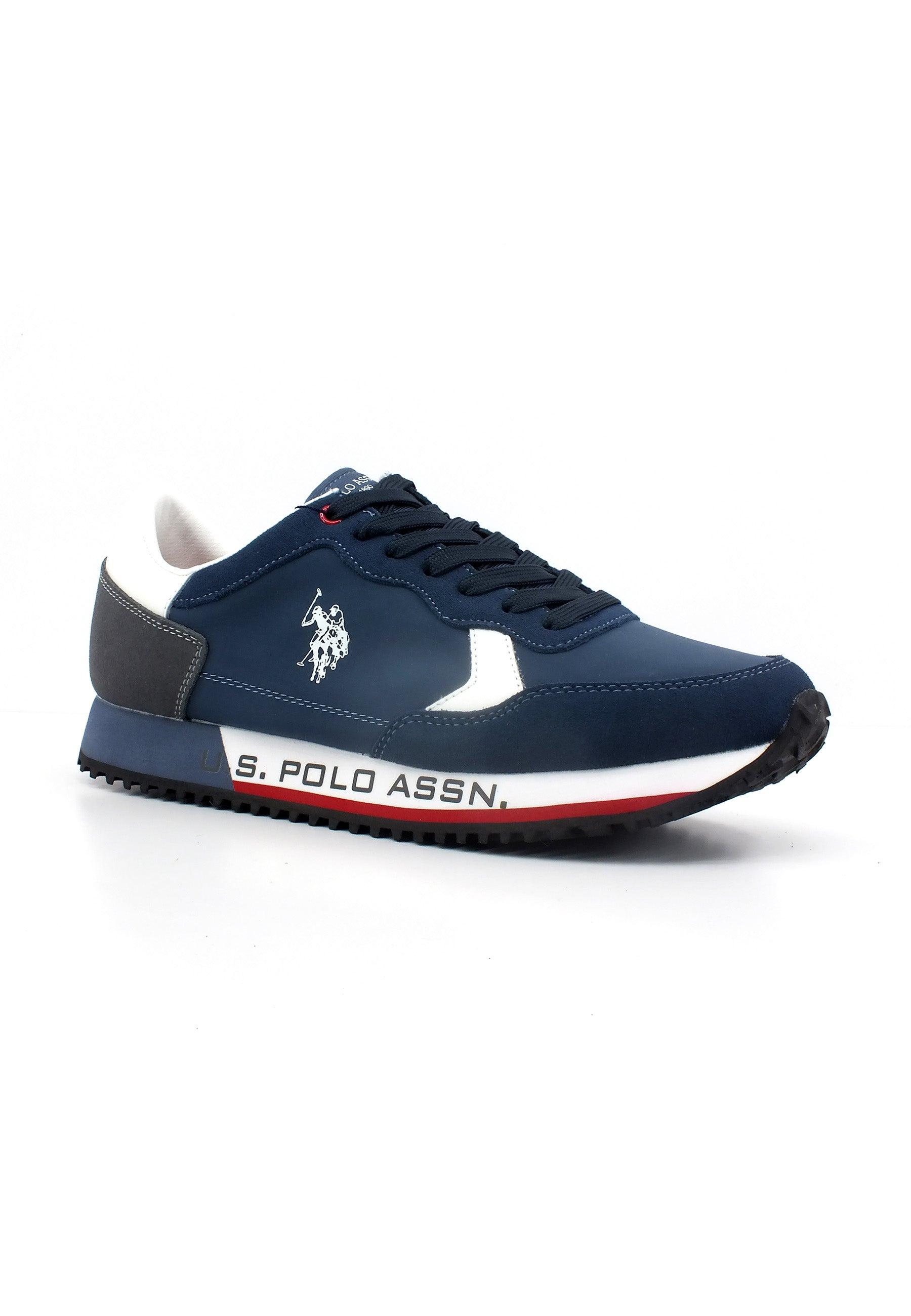 U.S. POLO ASSN. Sneaker Uomo Blue Grey White CLEEF001A - Sandrini Calzature e Abbigliamento