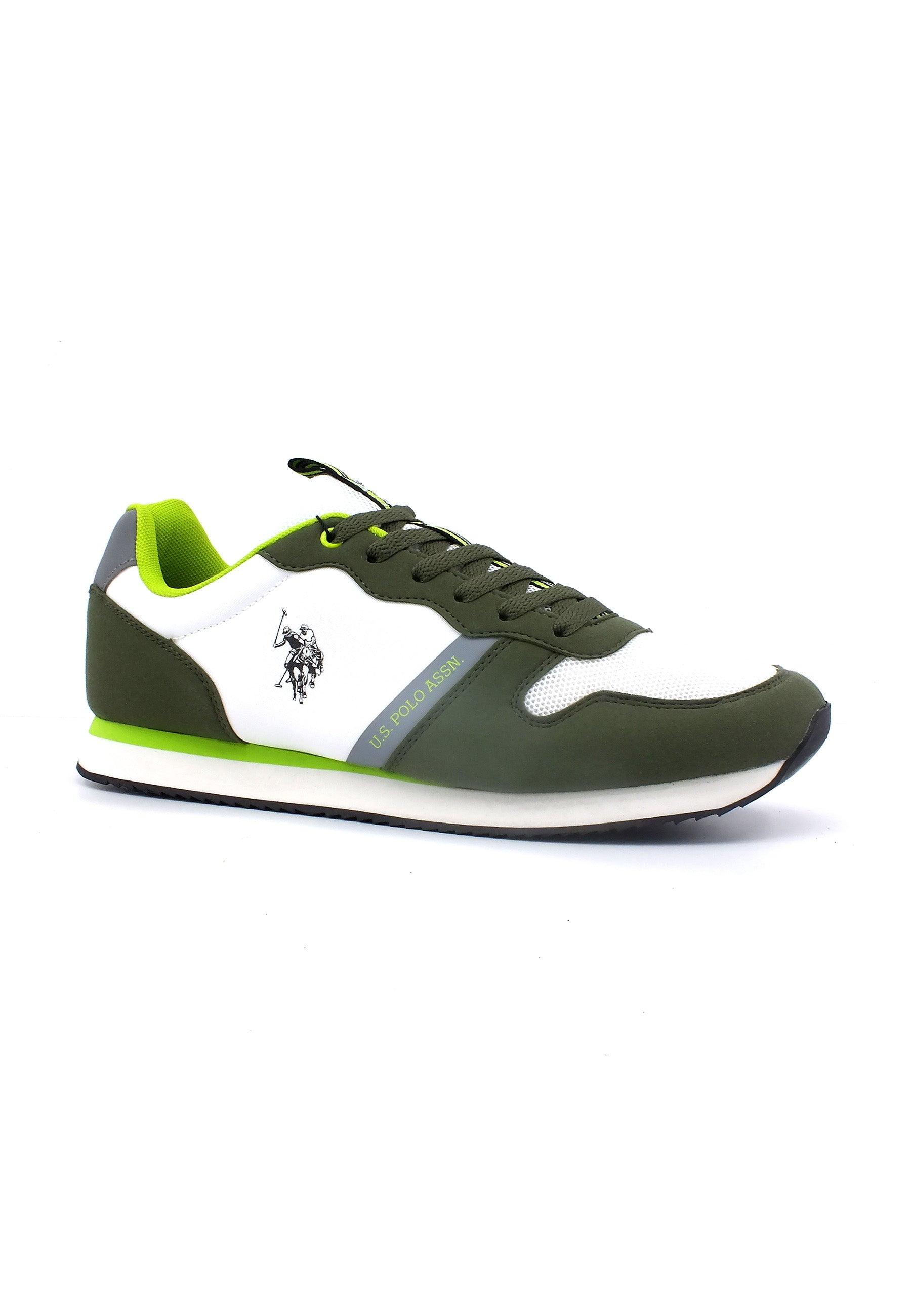 U.S. POLO ASSN. Sneaker Uomo Olive White NOBIL009 - Sandrini Calzature e Abbigliamento