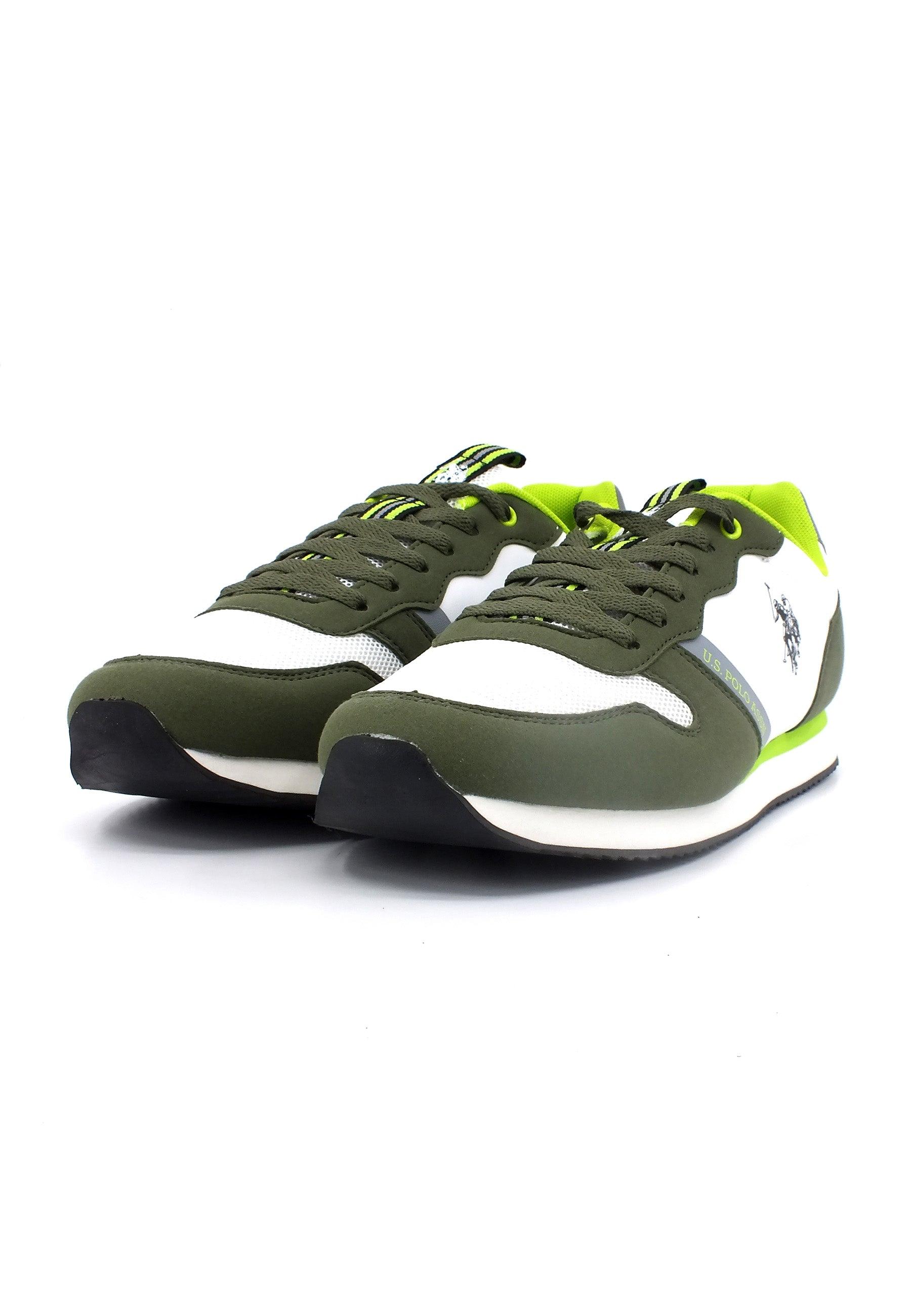 U.S. POLO ASSN. Sneaker Uomo Olive White NOBIL009 - Sandrini Calzature e Abbigliamento