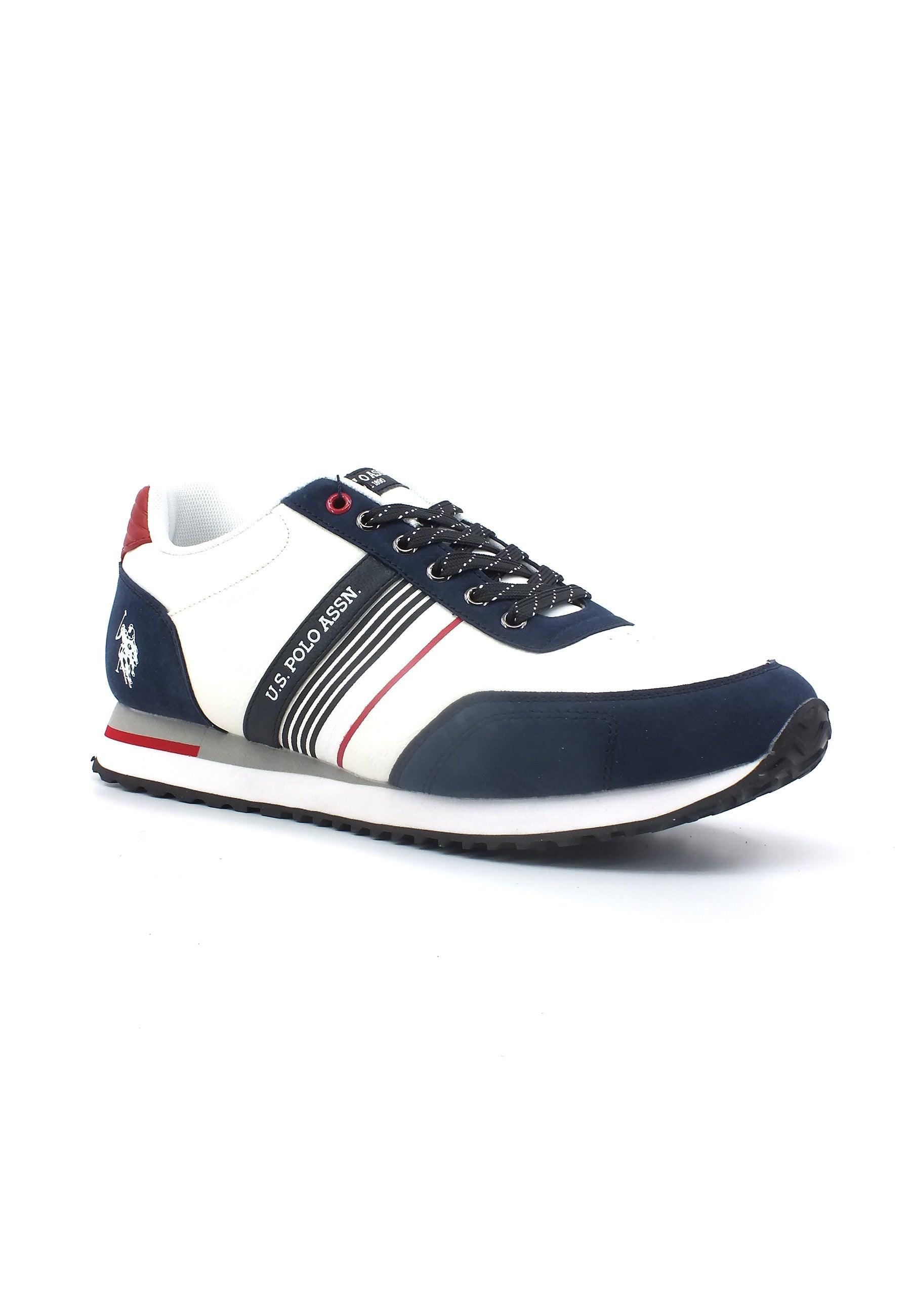 U.S. POLO ASSN. Sneaker Uomo White Dark Blue XIRIO001B - Sandrini Calzature e Abbigliamento