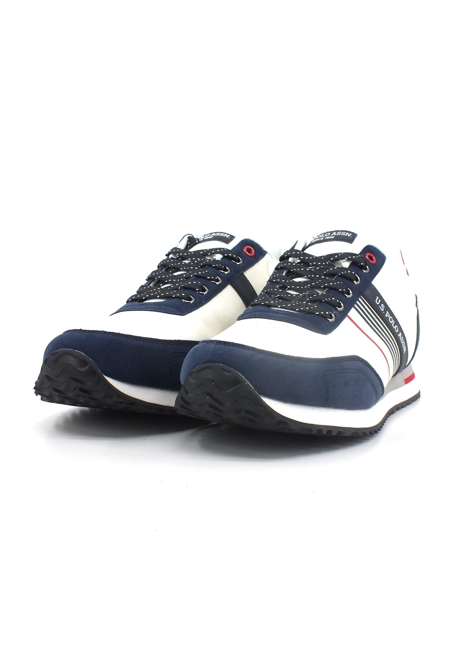 U.S. POLO ASSN. Sneaker Uomo White Dark Blue XIRIO001B - Sandrini Calzature e Abbigliamento