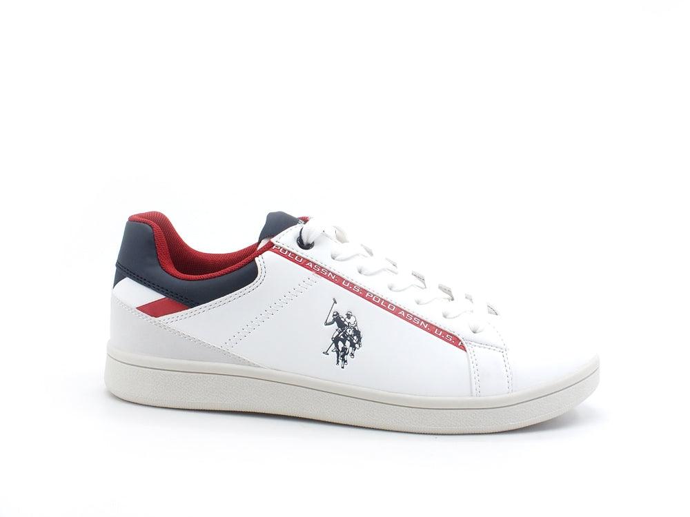 U.S. POLO Sneaker Eco Leather White ALCOR001 - Sandrini Calzature e Abbigliamento