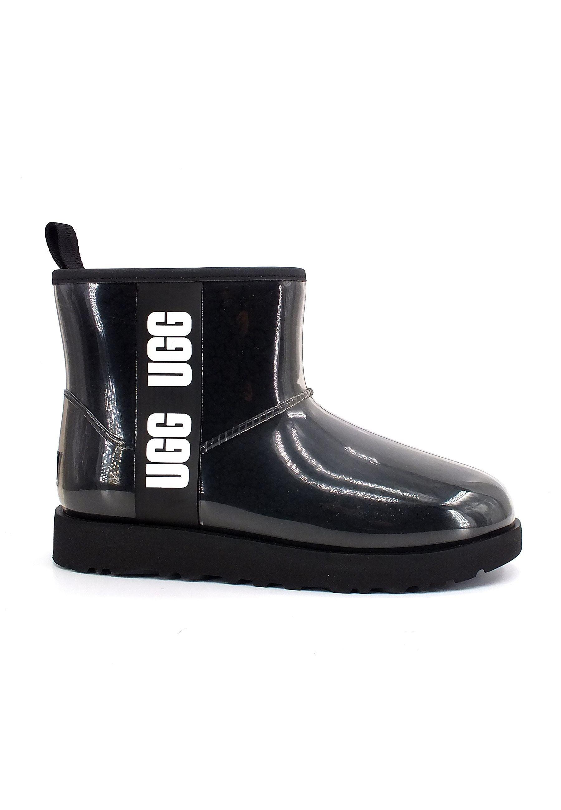 UGG Classic Clear Mini Stivaletto Pelo Donna Black W1113190 - Sandrini Calzature e Abbigliamento