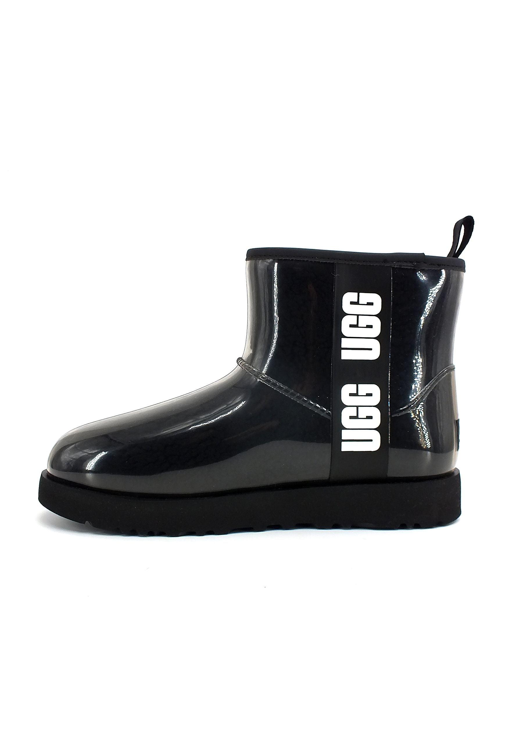 UGG Classic Clear Mini Stivaletto Pelo Donna Black W1113190 - Sandrini Calzature e Abbigliamento