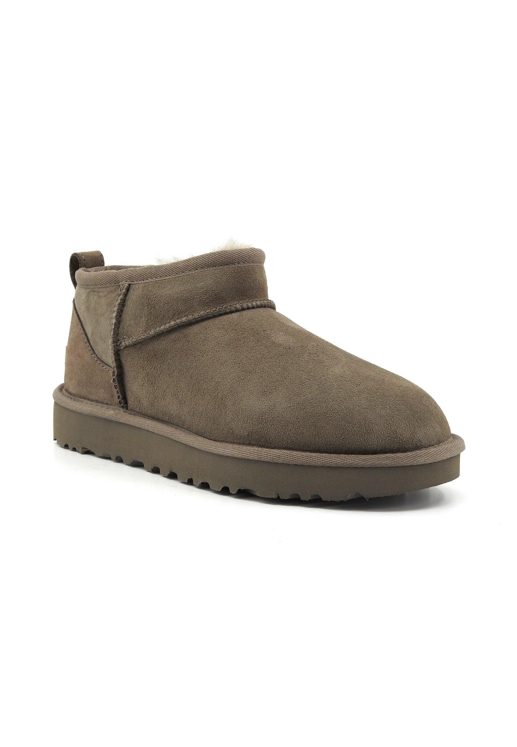 UGG Classic Ultra Mini Stivaletto Pelo Donna Smoke Plume Grigio W1116109 - Sandrini Calzature e Abbigliamento