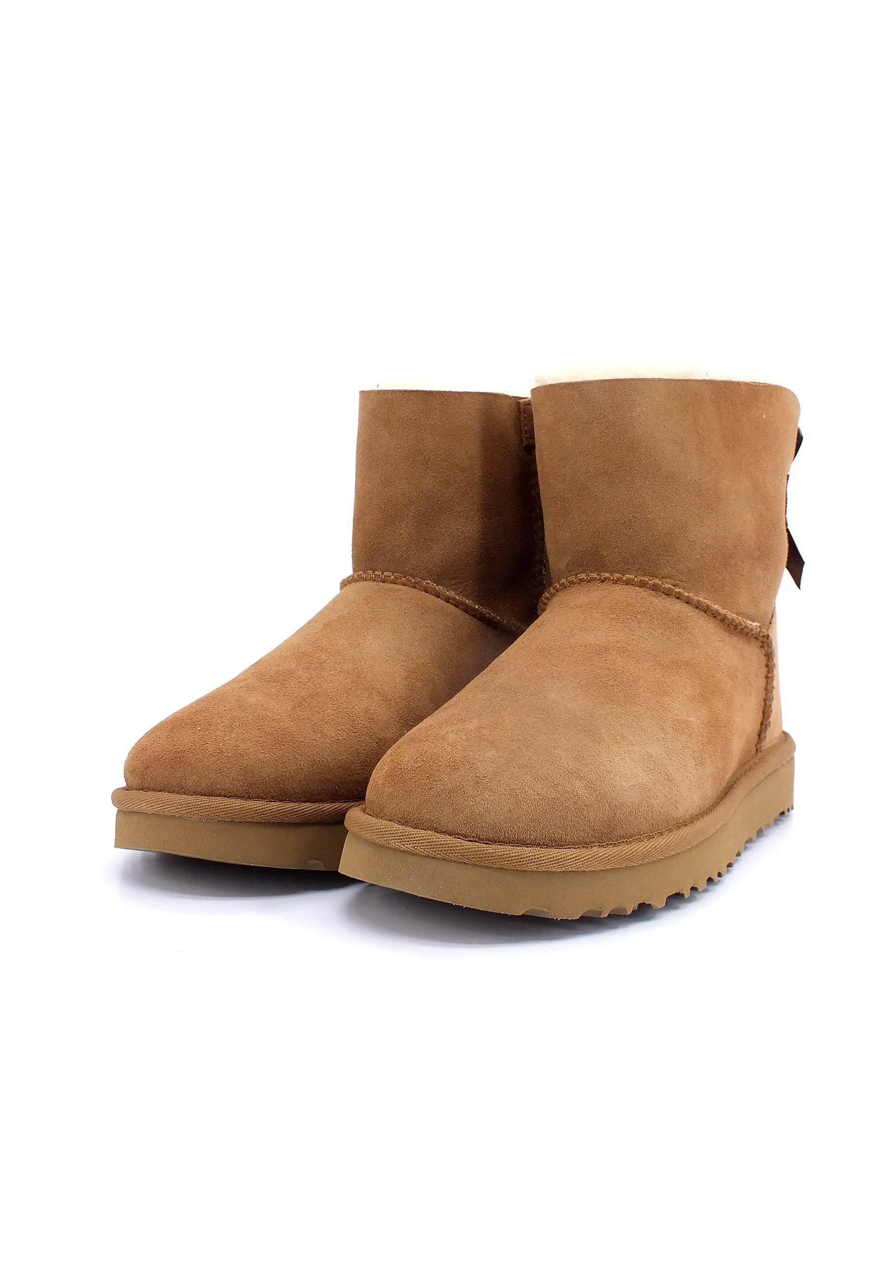UGG Mini Bailey Bow II Stivaletto Donna Chestnut W1016501 - Sandrini Calzature e Abbigliamento