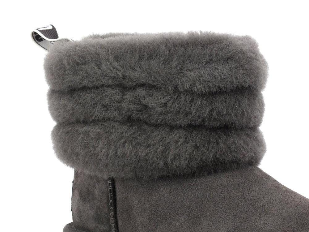 UGG T Fluff Mini Quilted Stivaletto Charcoal T1103612T - Sandrini Calzature e Abbigliamento