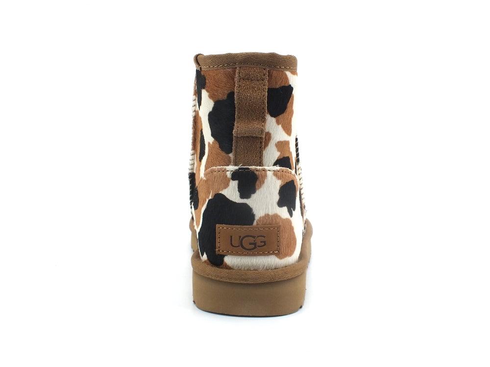 UGG W Classic Mini Cow Print Stivaletto Pelo Chestnut W1123353 - Sandrini Calzature e Abbigliamento