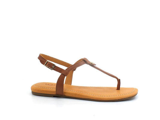 UGG W Madeena Sandalo Pelle Tan Marrone W1119759 - Sandrini Calzature e Abbigliamento