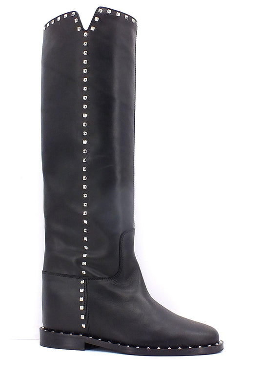 VIA ROMA 15 Stivale Borchiette Donna Nero 3600 - Sandrini Calzature e Abbigliamento