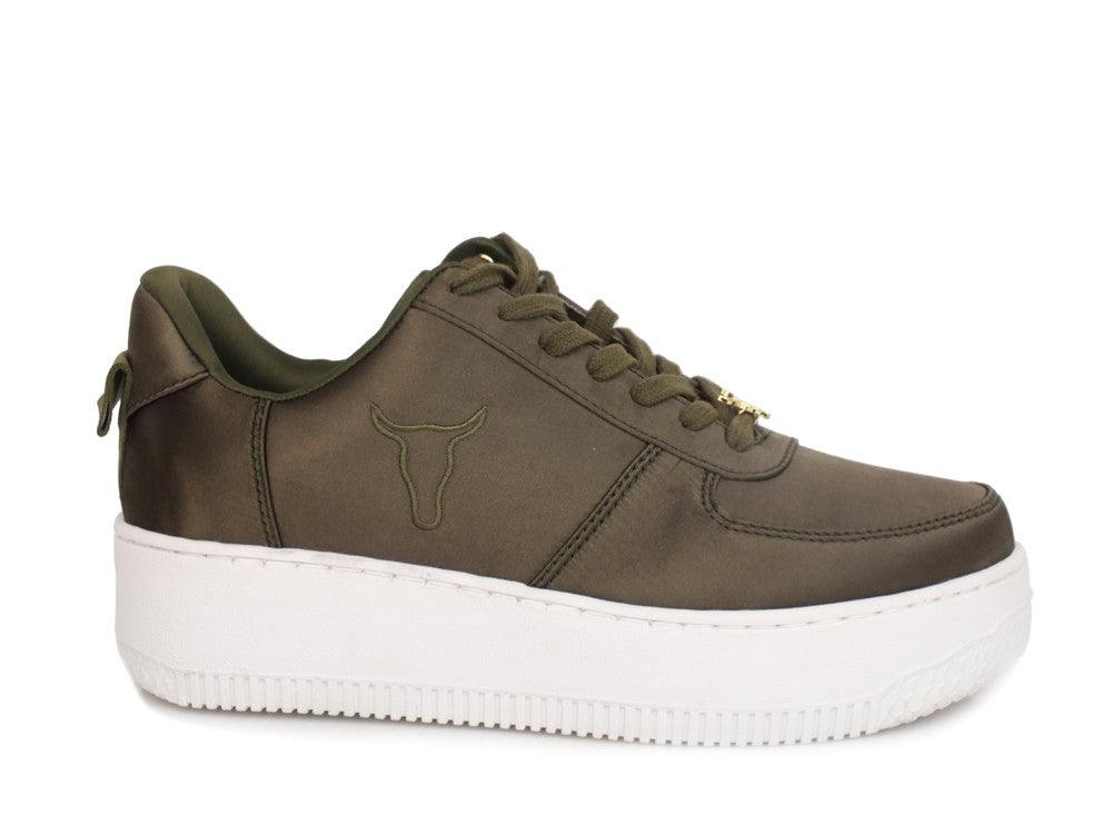 WINDSOR SMITH RACERR Military Satin - Sandrini Calzature e Abbigliamento